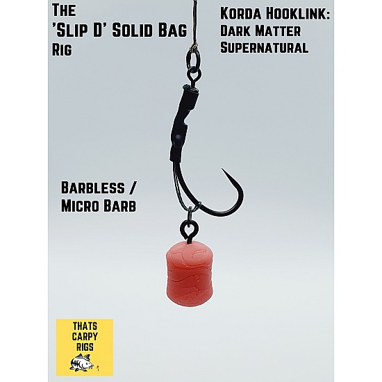 Solid PVA Bag Slip D Ronnie Rigs Professionally Tied Carp Rigs